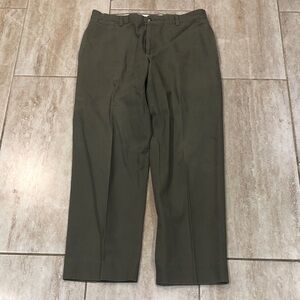 Charleston Khakis Pleated Chino Pants Sz 32 Regular flat front